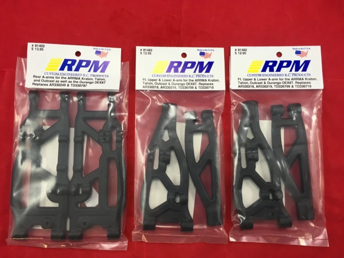 Black A-Arms 6s Arrma Kraton Talion Outcast Notorious