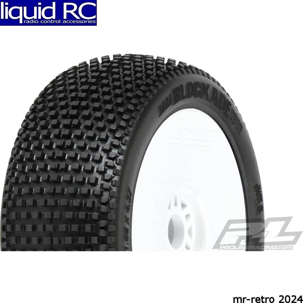 Pro-Line 9039233 Blockade S3 1:8 Buggy Mounted V2 White Wheels Front/Rear