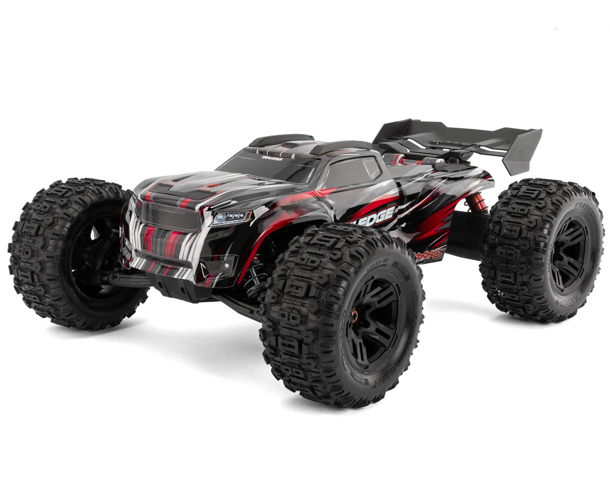 Rc მანქანა - Traxxas Sledge RTR 6S 4WD Electric Brushless 1/8 Monster Truck (Red) w/Belted Sledgehammer Tires & TQi 2.4GHz TSM Radio